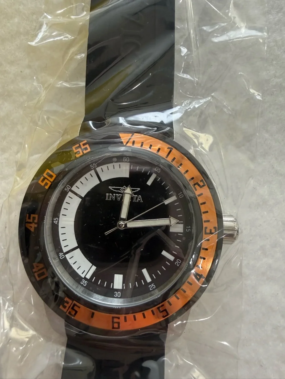 Invicta Men’s Black and Orange Specialty Compass Watch- 34014
